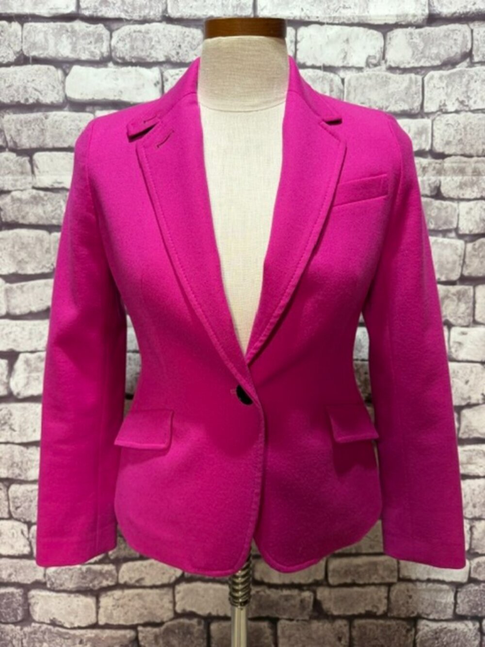 Talbots Pink 1 Wool Button Front Jacket Size 4P
